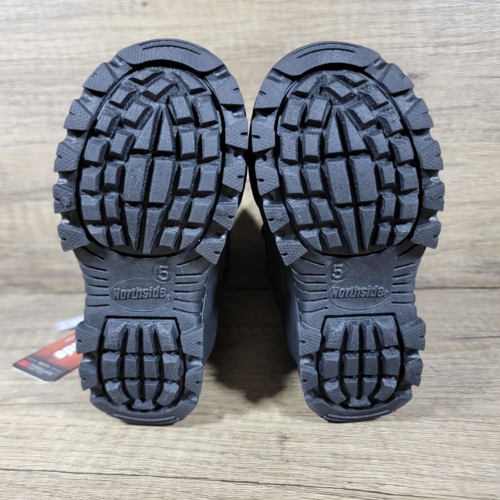 Northside 3M Thinsulate Kids Black Snow Boots WaterProof Size 5 200g - Picture 5 of 7